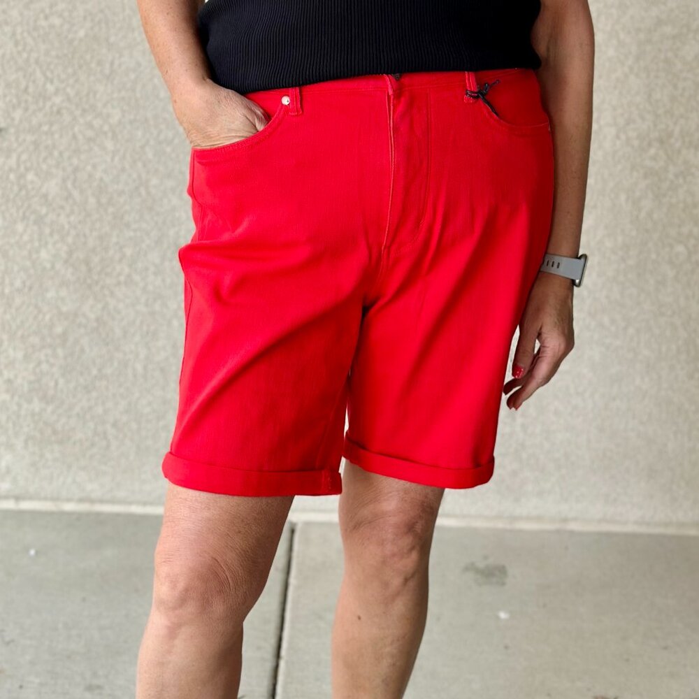 Judy Blue Red Bermuda Shorts